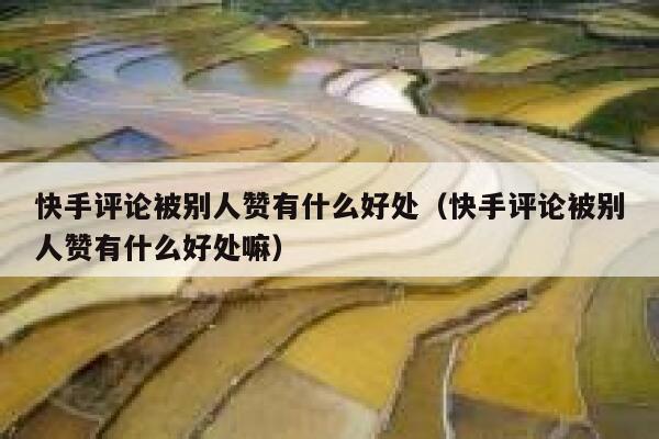 快手评论被别人赞有什么好处（快手评论被别人赞有什么好处嘛） 第1张