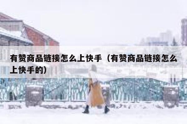 有赞商品链接怎么上快手（有赞商品链接怎么上快手的） 第1张