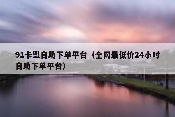 91卡盟自助下单平台（全网最低价24小时自助下单平台） 第1张