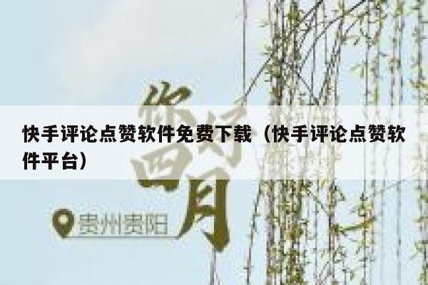 快手评论点赞软件免费下载（快手评论点赞软件平台） 第1张