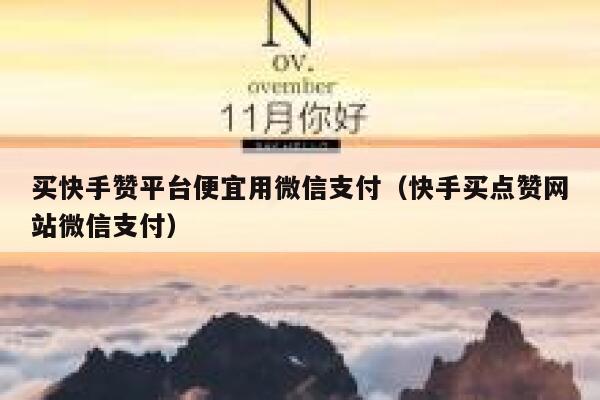 买快手赞平台便宜用微信支付（快手买点赞网站微信支付） 第1张