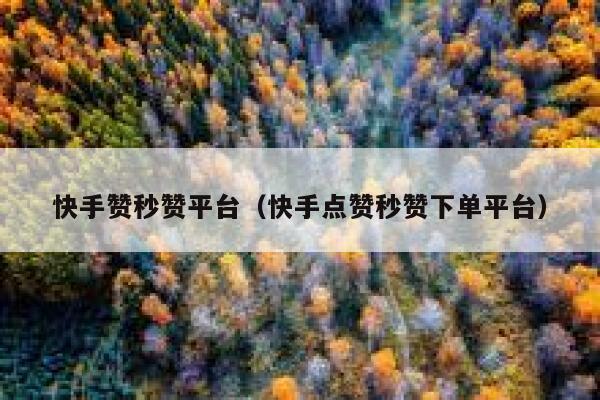 快手赞秒赞平台（快手点赞秒赞下单平台） 第1张
