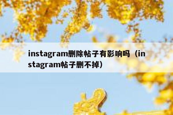 instagram删除帖子有影响吗(instagram帖子删不掉) 第1张 instagram删除帖子有影响吗(instagram帖子删不掉) 第1张
