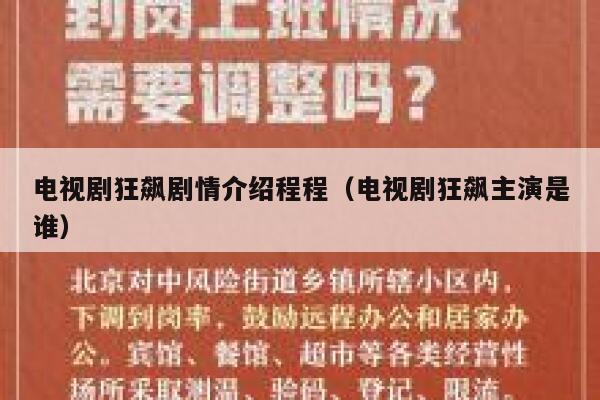 电视剧狂飙剧情介绍程程（电视剧狂飙主演是谁） 第1张