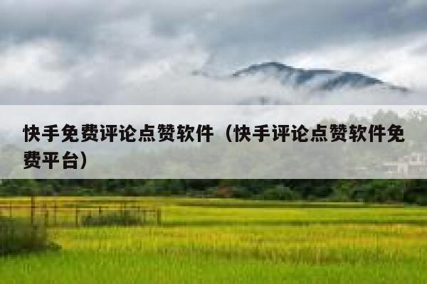 快手免费评论点赞软件（快手评论点赞软件免费平台） 第1张