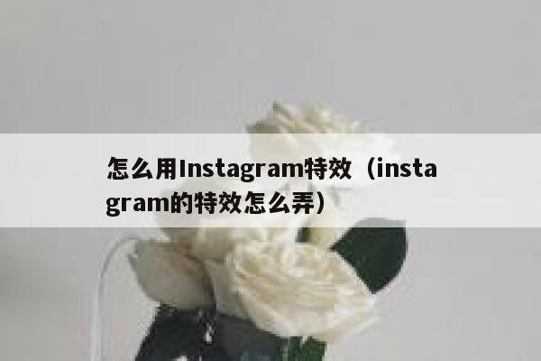 怎么用Instagram特效（instagram的特效怎么弄） 第1张