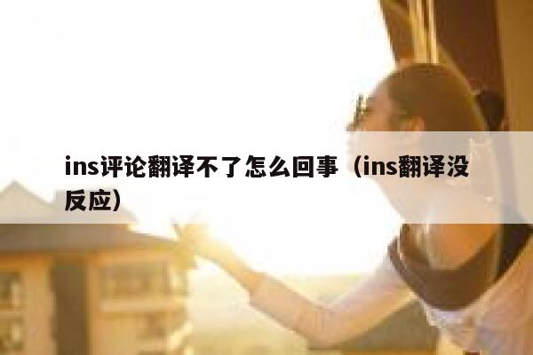 ins评论翻译不了怎么回事（ins翻译没反应） 第1张