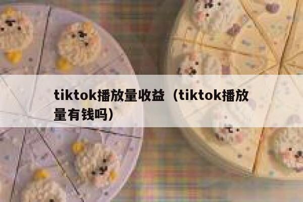 tiktok播放量收益（tiktok播放量有钱吗） 第1张