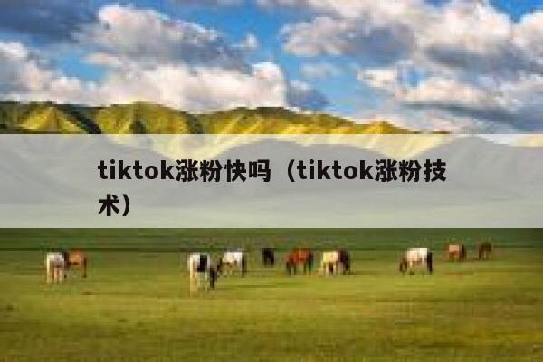 tiktok涨粉快吗（tiktok涨粉技术） 第1张
