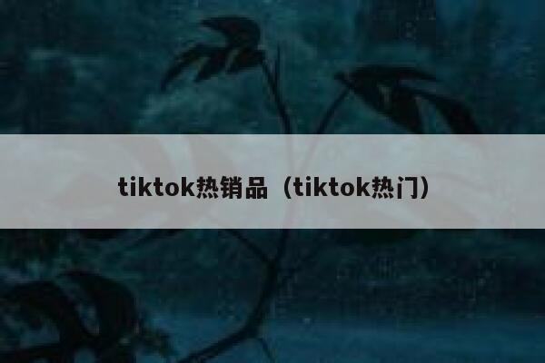 tiktok热销品（tiktok热门） 第1张