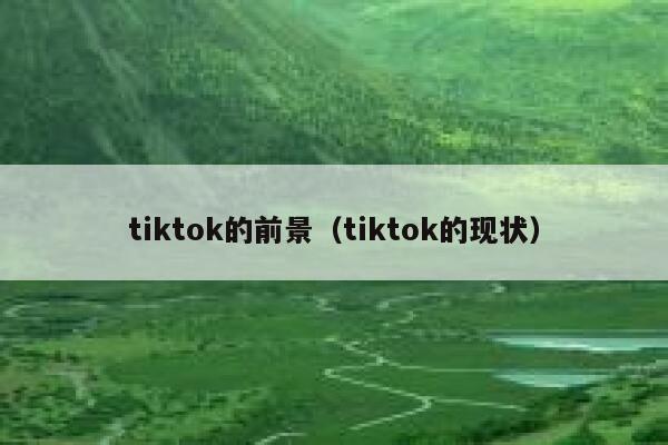 tiktok的前景(tiktok的现状) 第1张 tiktok的前景(tiktok的现状) 第1张