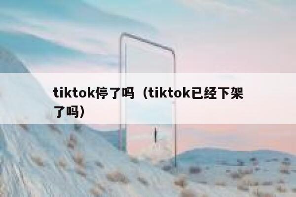 tiktok停了吗（tiktok已经下架了吗） 第1张