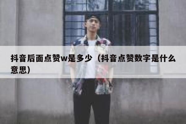 抖音后面点赞w是多少(抖音点赞数字是什么意思) 第1张 抖音后面点赞w是多少(抖音点赞数字是什么意思) 第1张