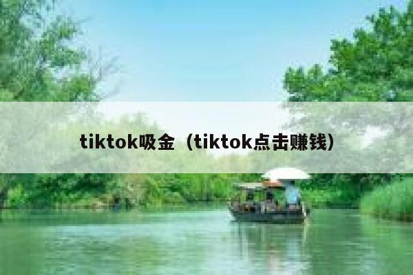 tiktok吸金（tiktok点击赚钱） 第1张