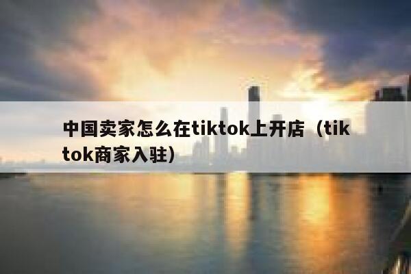 中国卖家怎么在tiktok上开店（tiktok商家入驻） 第1张