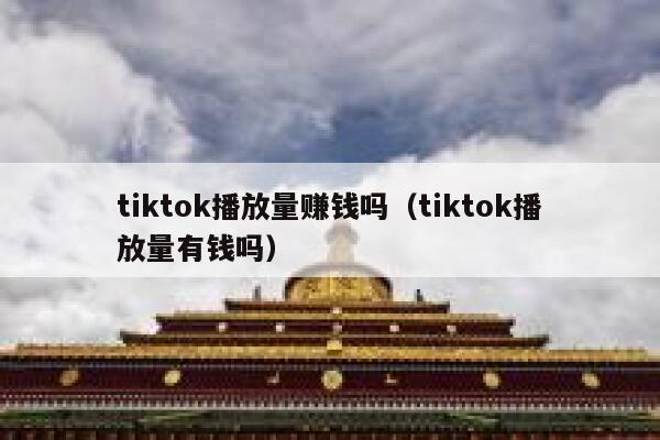 tiktok播放量赚钱吗（tiktok播放量有钱吗） 第1张