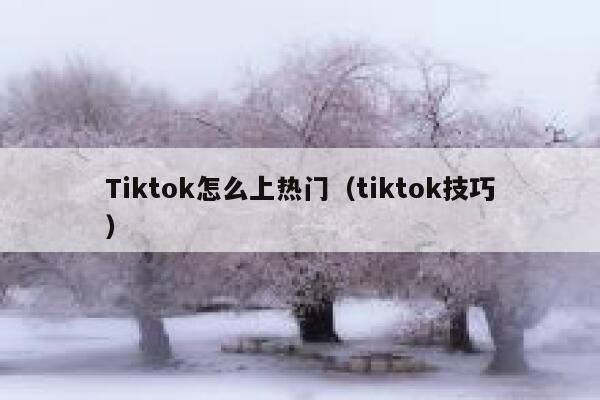 Tiktok怎么上热门（tiktok技巧） 第1张