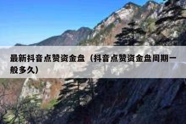 最新抖音点赞资金盘（抖音点赞资金盘周期一般多久） 第1张