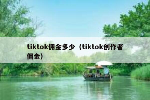 tiktok佣金多少（tiktok创作者佣金） 第1张