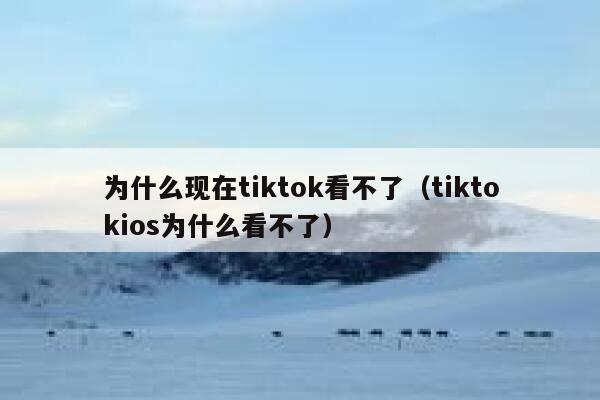 为什么现在tiktok看不了（tiktokios为什么看不了） 第1张