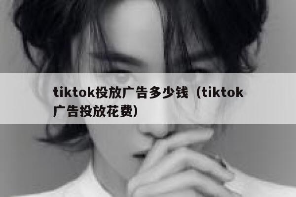 tiktok投放广告多少钱（tiktok广告投放花费） 第1张