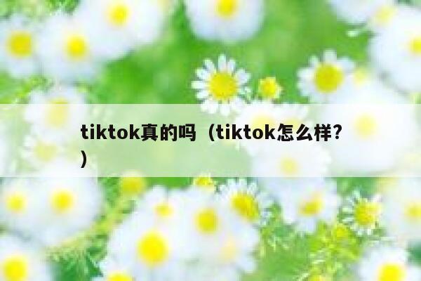 tiktok真的吗（tiktok怎么样?） 第1张