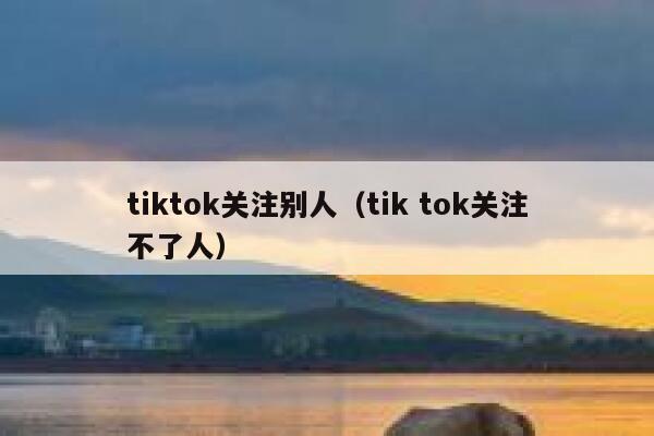 tiktok关注别人(tik tok关注不了人) 第1张 tiktok关注别人(tik tok关注不了人) 第1张