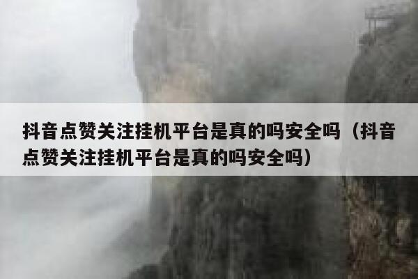 抖音点赞关注挂机平台是真的吗安全吗（抖音点赞关注挂机平台是真的吗安全吗） 第1张