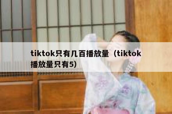 tiktok只有几百播放量（tiktok播放量只有5） 第1张