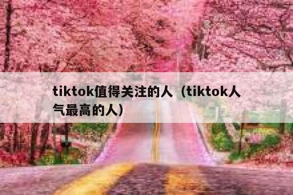 tiktok值得关注的人（tiktok人气最高的人） 第1张