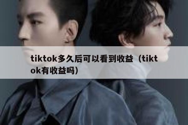 tiktok多久后可以看到收益（tiktok有收益吗） 第1张