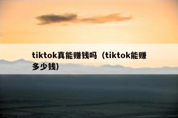 tiktok真能赚钱吗（tiktok能赚多少钱） 第1张