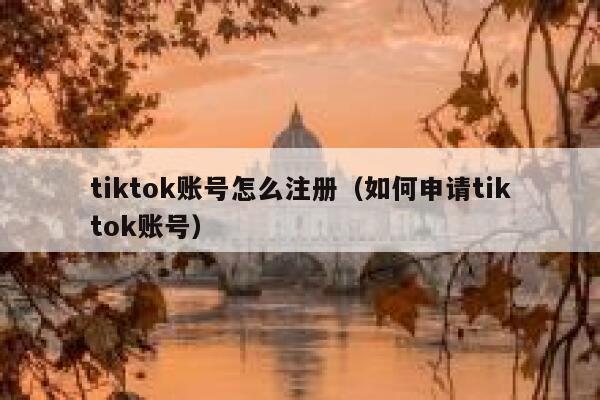 tiktok账号怎么注册（如何申请tiktok账号） 第1张