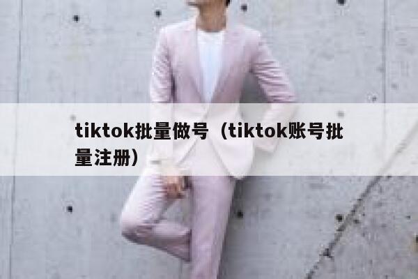 tiktok批量做号（tiktok账号批量注册） 第1张