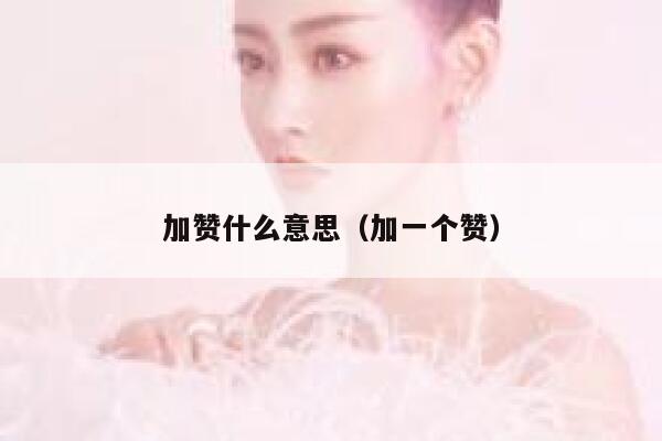 加赞什么意思（加一个赞） 第1张