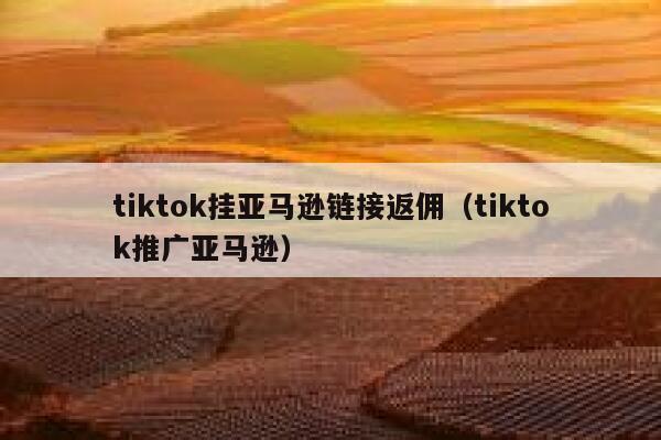 tiktok挂亚马逊链接返佣（tiktok推广亚马逊） 第1张