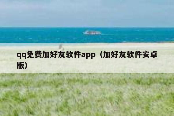 qq免费加好友软件app（加好友软件安卓版） 第1张