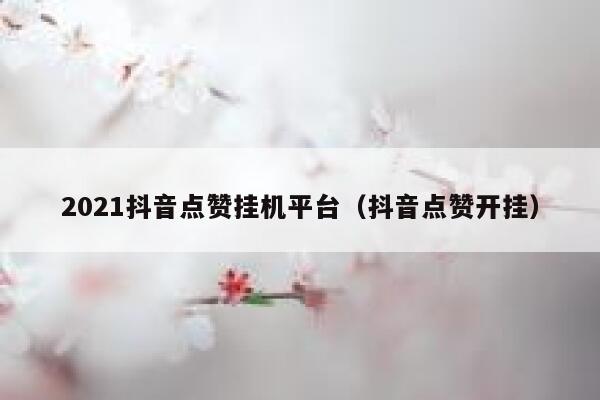 2021抖音点赞挂机平台（抖音点赞开挂） 第1张