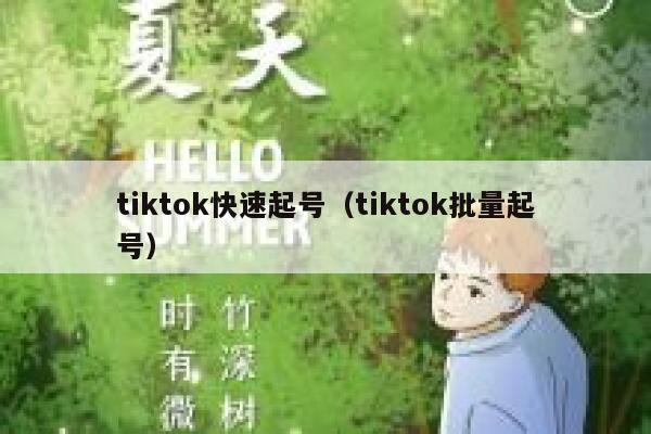 tiktok快速起号（tiktok批量起号） 第1张