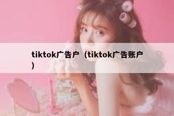 tiktok广告户（tiktok广告账户） 第1张