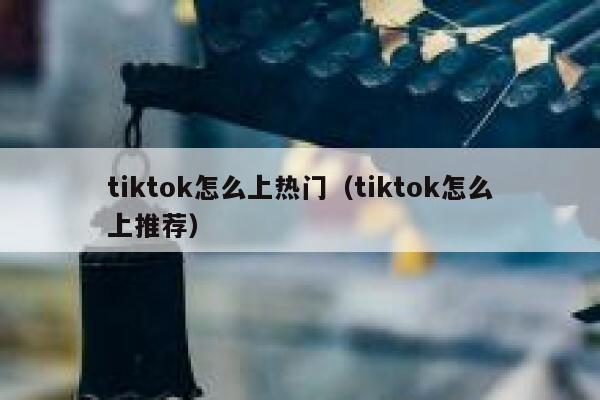 tiktok怎么上热门（tiktok怎么上推荐） 第1张