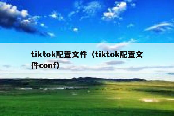 tiktok配置文件(tiktok配置文件conf) 第1张 tiktok配置文件(tiktok配置文件conf) 第1张