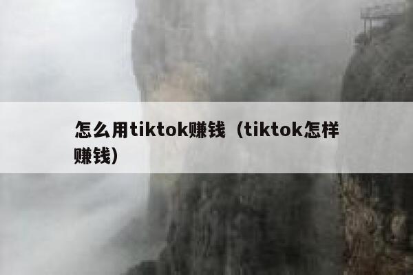 怎么用tiktok赚钱（tiktok怎样赚钱） 第1张