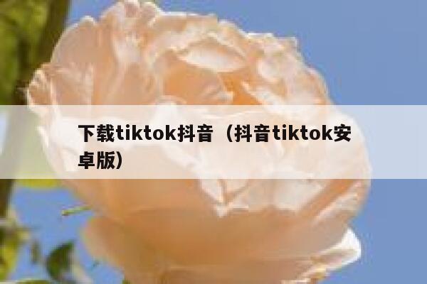 下载tiktok抖音（抖音tiktok安卓版） 第1张