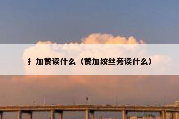 扌加赞读什么（赞加绞丝旁读什么） 第1张