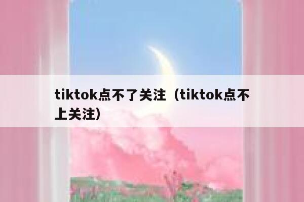 tiktok点不了关注（tiktok点不上关注） 第1张