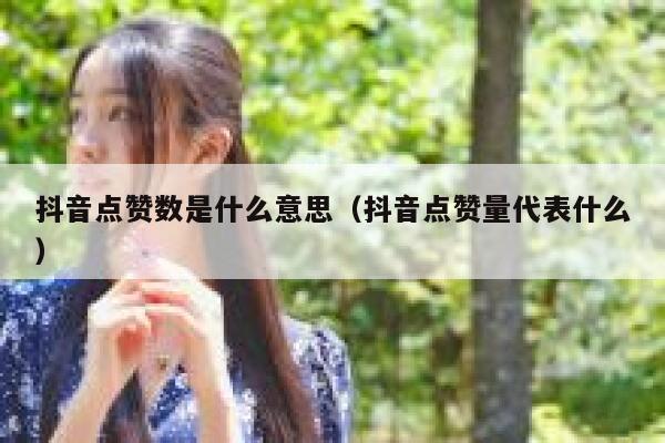 抖音点赞数是什么意思(抖音点赞量代表什么) 第1张 抖音点赞数是什么意思(抖音点赞量代表什么) 第1张