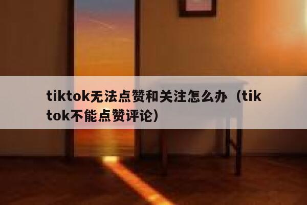 tiktok无法点赞和关注怎么办（tiktok不能点赞评论） 第1张