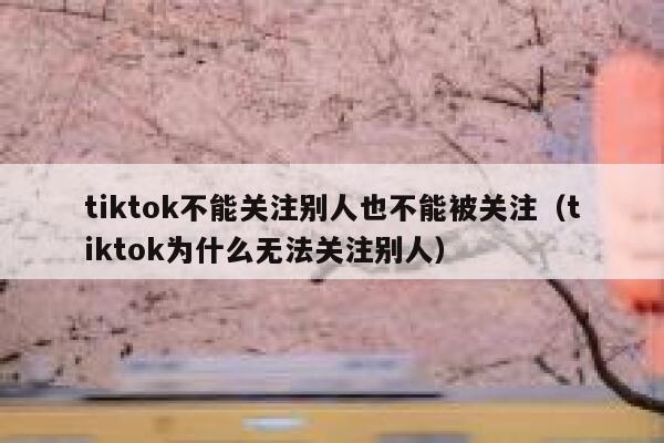 tiktok不能关注别人也不能被关注(tiktok为什么无法关注别人) 第1张 tiktok不能关注别人也不能被关注(tiktok为什么无法关注别人) 第1张