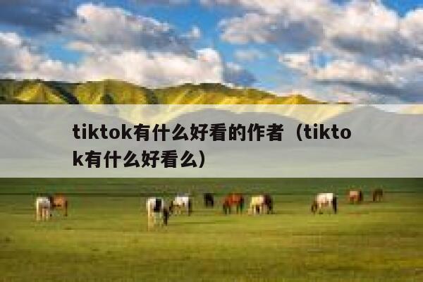 tiktok有什么好看的作者(tiktok有什么好看么) 第1张 tiktok有什么好看的作者(tiktok有什么好看么) 第1张